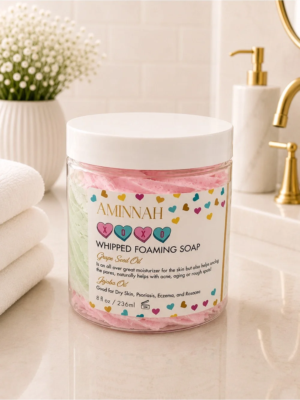 Aminnah XOXO Whipped Foaming Hand Soap - Grape Seed Oil